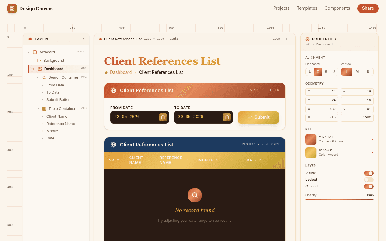 Client References List